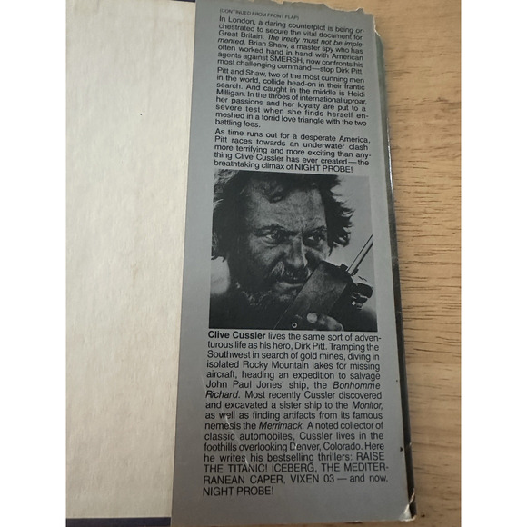 Night Probe! Clive Cussler HC/DJ/1st Edition 1981 Dirk Pitt Novel Adventure VTG - Picture 13 of 13